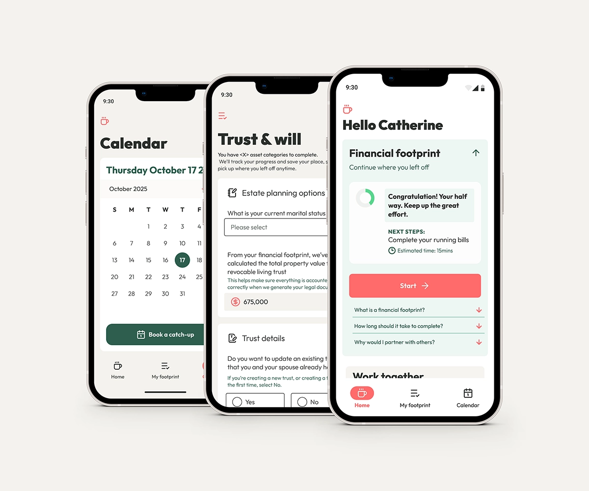 Butterscotch app mockups